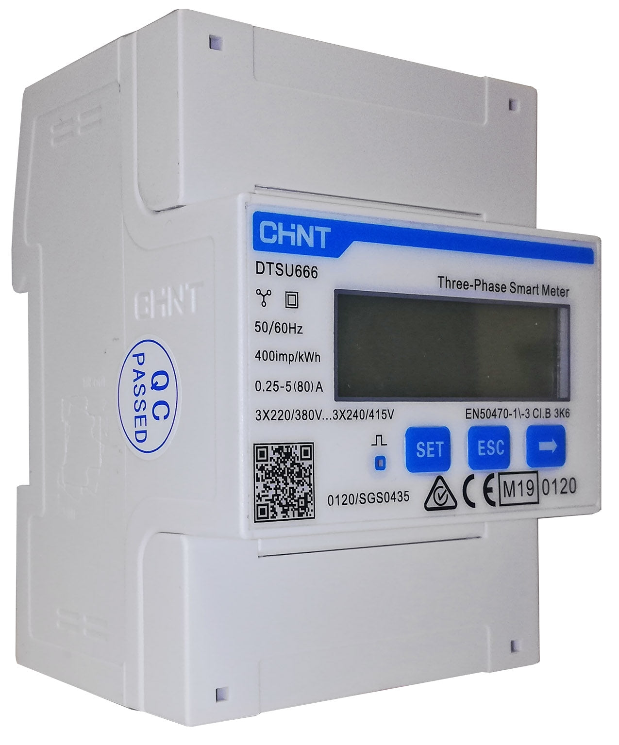 Drehstromzähler  / Smartmeter DTSU666 MID geeicht 3-phasig 80A, 230/400V, 4TE