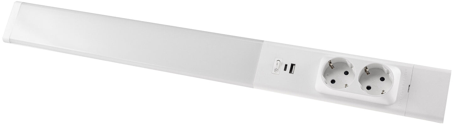 LED Unterbauleuchte "Arusha", weiß USB A+C PD, 60cm, Licht warmweiß