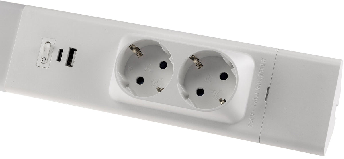 LED Unterbauleuchte "Arusha", weiß USB A+C PD, 60cm, Licht warmweiß