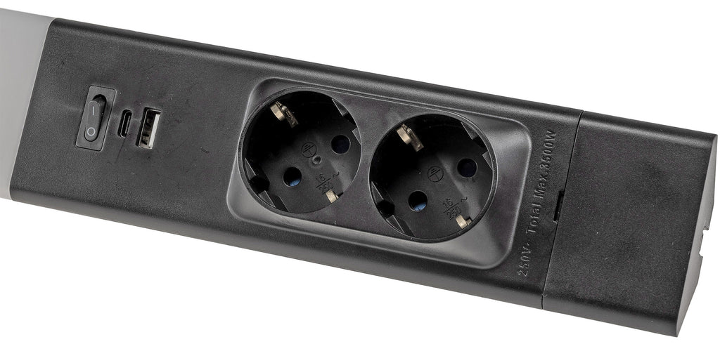 LED Unterbauleuchte "Arusha" schwarz USB A+C PD, 60cm, Licht neutralweiß