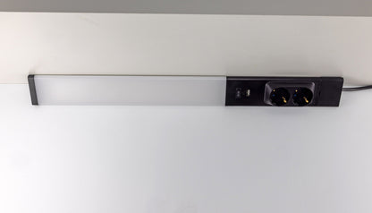 LED Unterbauleuchte "Arusha" schwarz USB A+C PD, 60cm, Licht warmweiß