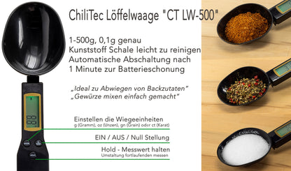 Löffelwaage "CT LW-500" 1-500g, 0,1g genau