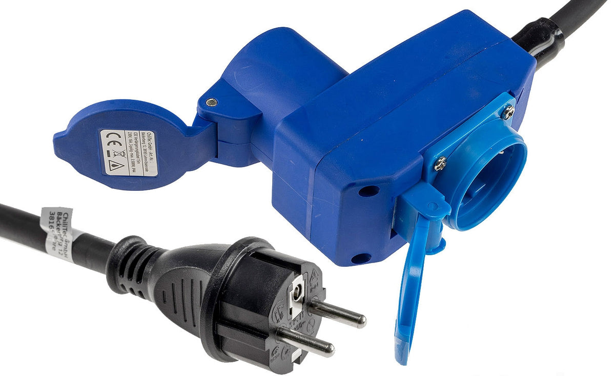 CEE Adapter auf Schutzkontakt-Stecker 230V, H07RNF 3G2,5, 1,5m Kabel