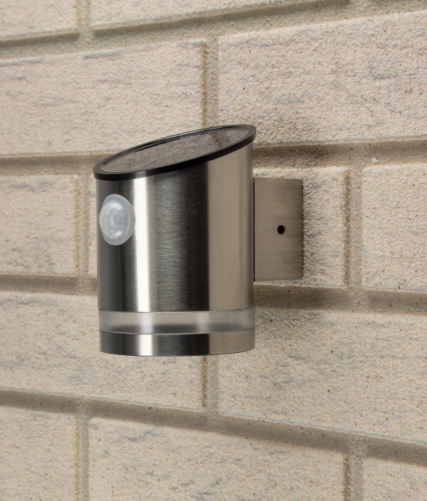 LED Solar Wandleuchte "SWL 119-ES" PIR Bewegungsmelder, IP44, Edelstahl