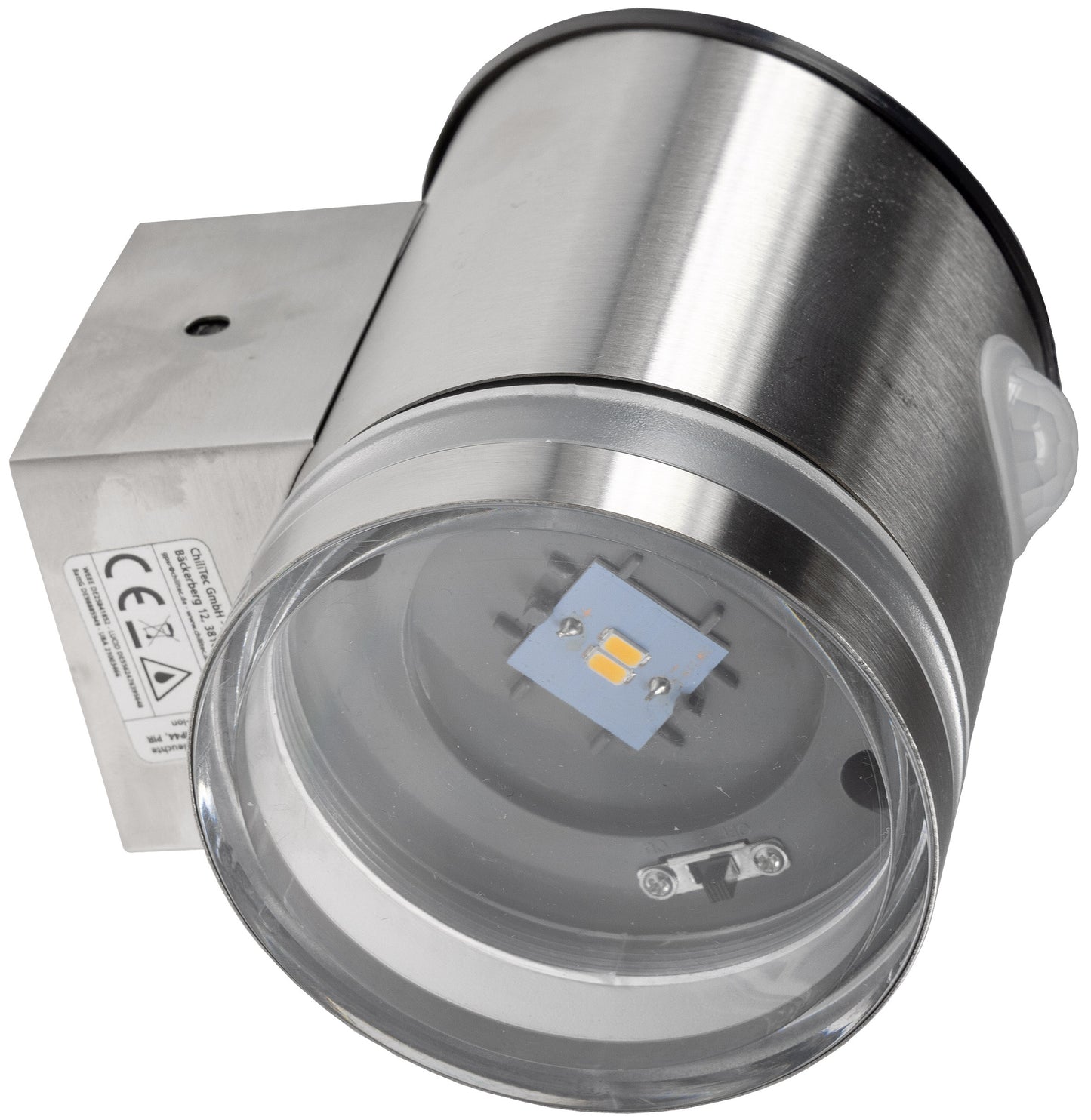 LED Solar Wandleuchte "SWL 119-ES" PIR Bewegungsmelder, IP44, Edelstahl