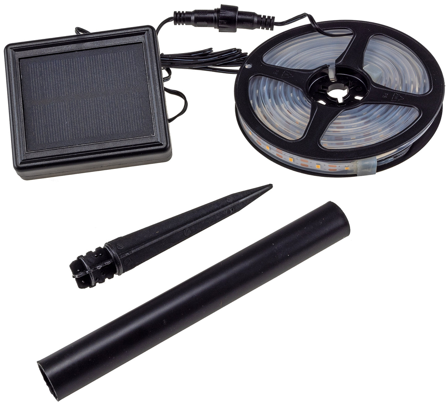 LED Solar LED-Stripe 3m, warmweiß 3000K IP44, Dämmerungssensor
