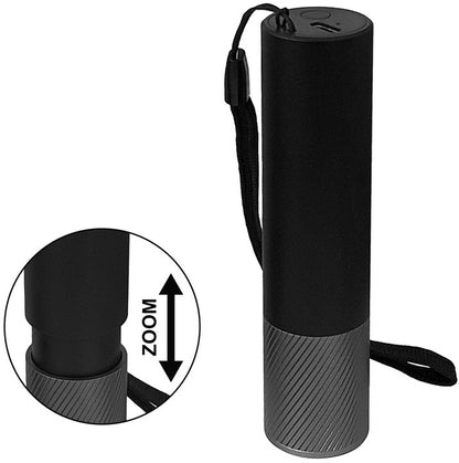 LED-Taschenlampe ARCAS mit Akku 3W 300lm, Zoom