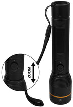 LED-Taschenlampe ARCAS mit Akku 10W 1000lm, Zoom, Powerbankfunktion