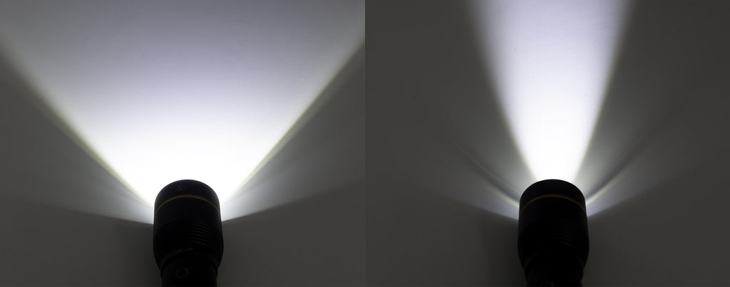 LED-Taschenlampe ARCAS mit Akku 10W 1000lm, Zoom, Powerbankfunktion