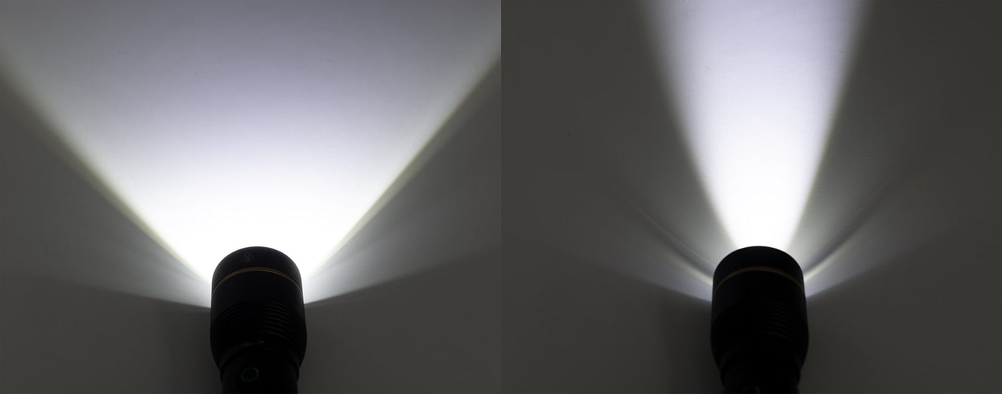 LED-Taschenlampe ARCAS mit Akku 10W 1000lm, Zoom, Powerbankfunktion