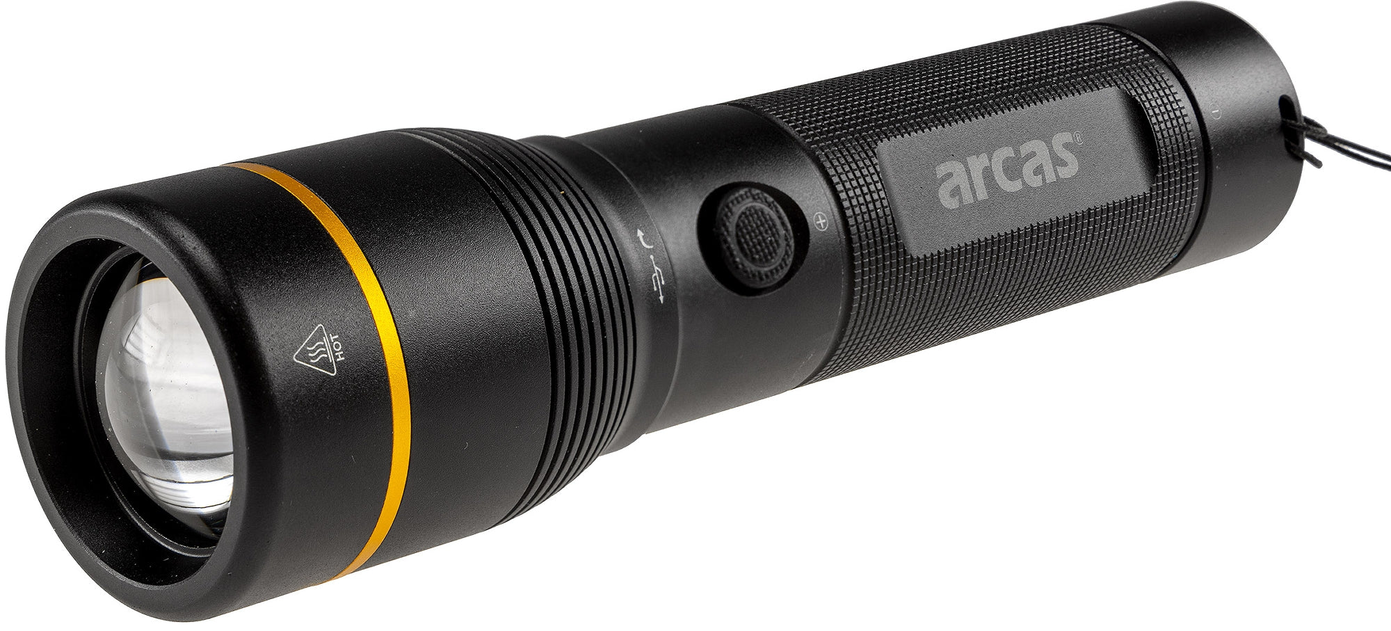 LED-Taschenlampe ARCAS mit Akku 20W 2000lm, Zoom, Powerbankfunktion