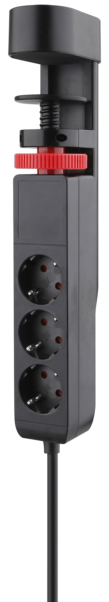 Steckdosenleiste für Tischmontage REV 3-fach, 3m Kabel, USB-A /USB-C