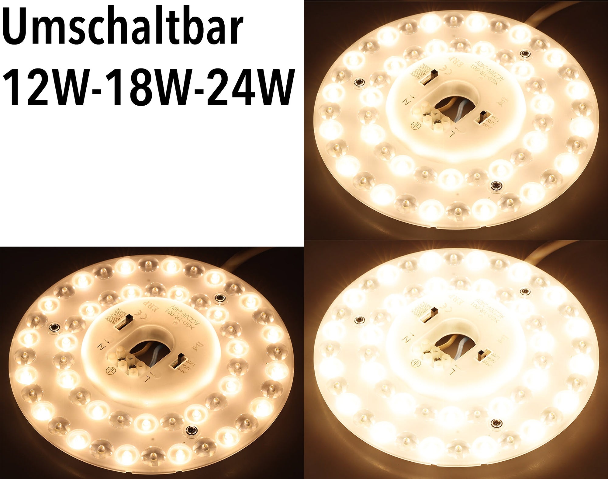LED Umrüstmodul "UM1224cct" für Leuchten Ø 17cm, 12-18-24W, Magnethalter