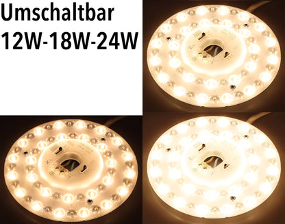LED Umrüstmodul "UM1224cct" für Leuchten Ø 17cm, 12-18-24W, Magnethalter