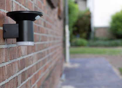 LED Solar Wandleuchte "SWL-AS500" IP44, warmweiß 3000K, PIR Sensor