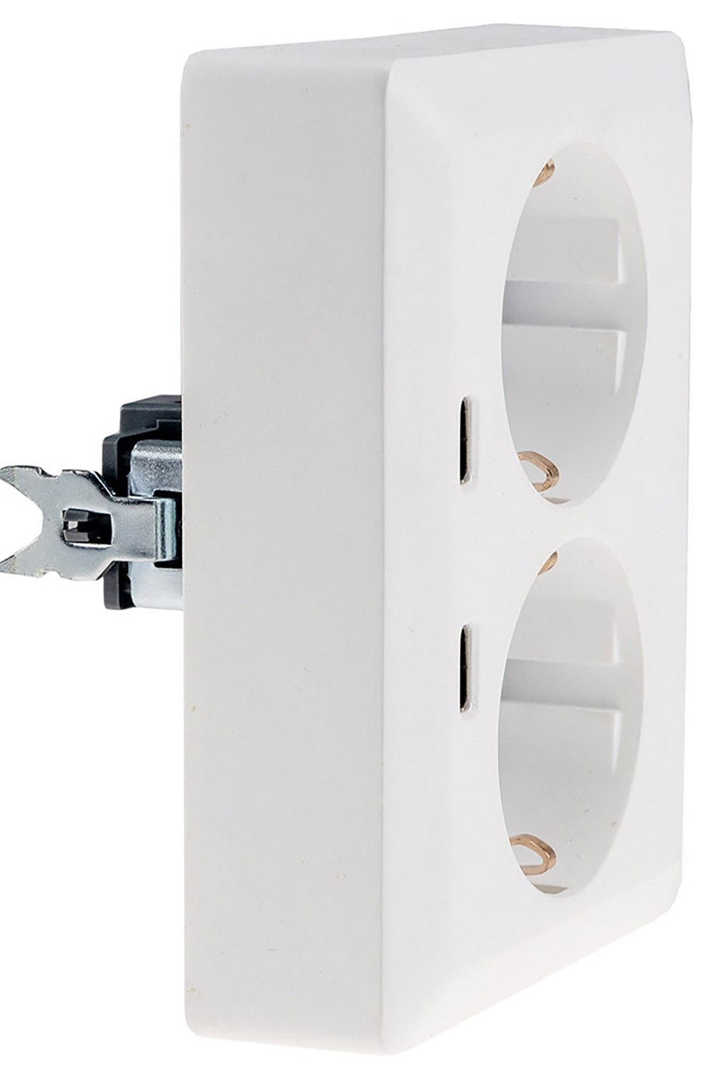 MILOS Schutzkontakt-Steckdose 2-fach 250V~/16A, 1x UP, 2x USB C/PD, weiß matt