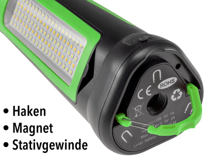 LED Baustrahler mit Akku "BSA-30s" Stativ, 30W, 2700lm, 2700/4500/6000K