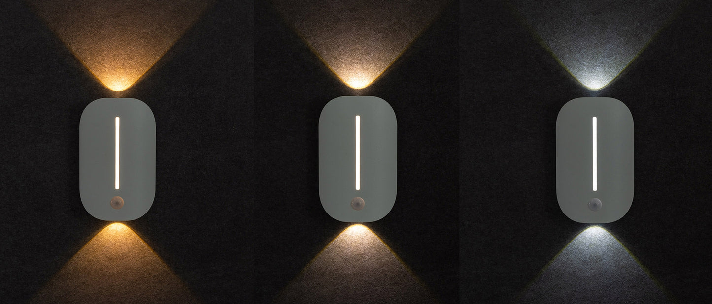 Wandleuchte mit Bewegungsmelder CT-WLA 120° Erfassung, Akkubetrieb, USB-C