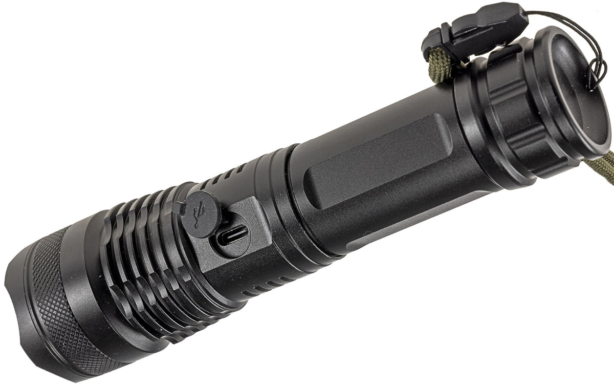 LED-Taschenlampe "CTL20 Zoom" mit Akku 20W, 1600lm, Zoom, ØxL 167x41mm