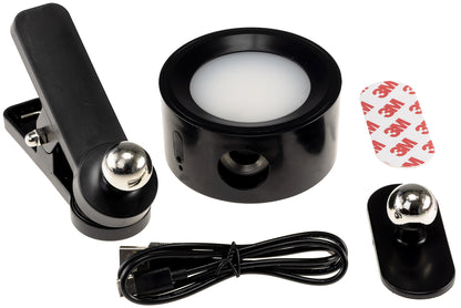 LED Akku Clip-Leuchte "CT-AKL3" Dimmbar, CCT 3000k-6000k, schwarz
