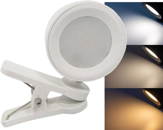 LED Akku Clip-Leuchte "CT-AKL3" Dimmbar, CCT 3000k-6000k, weiß