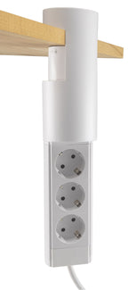 3-fach Tischsteckdose "CT-KS 3" USB-A + C, 20W PD, 3m Kabel, Weiß