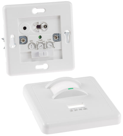 Bewegungsmelder 160° Unterputz IR & Akustik Sensor, 3-Draht, weiß