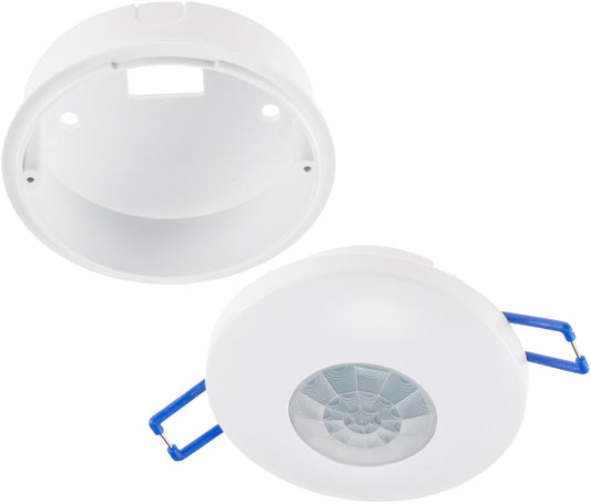 Decken-Einbau-Bewegungsmelder 360° PIR, LED geeignet, 8m Detektion, 83x48mm