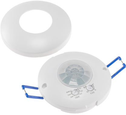 Decken-Einbau-Bewegungsmelder 360° PIR, LED geeignet, 8m Detektion, 83x48mm