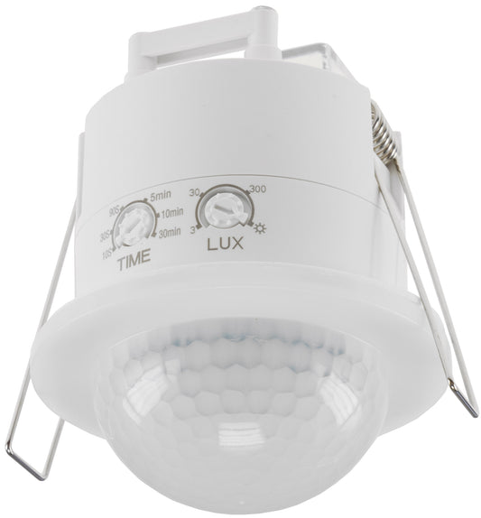 Decken-Einbau Bewegungsmelder 360° IP54 PIR, mit Präsenzfunktion, 20m Detektion