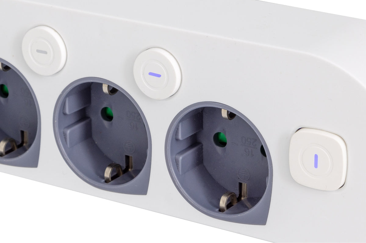 4-fach Steckdosenleiste mit Schalter USB-A / C, Einzelschaltung, 1,5m Kabel