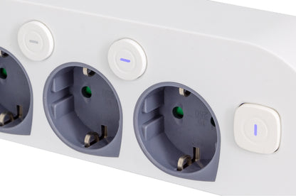 4-fach Steckdosenleiste mit Schalter USB-A / C, Einzelschaltung, 1,5m Kabel