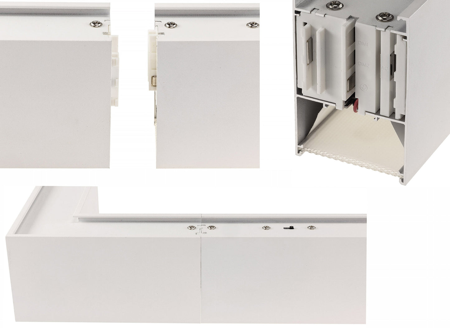 L-Eckmodul für Hängeleuchte "CT-OL-CCT" 90° L-Adapter mit Licht