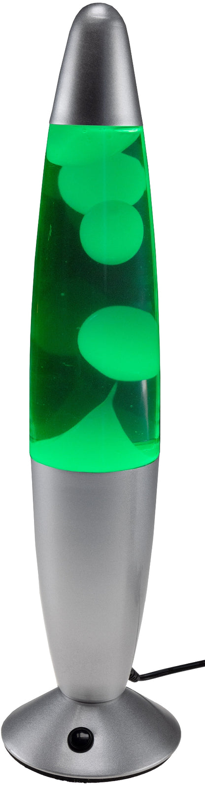 Lavalampe "CTL Funky LED" 34cm RGB Wasser & Wachs: Klar, Body: Silber
