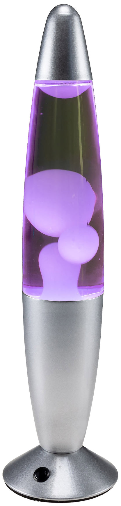Lavalampe "CTL Funky LED" 34cm RGB Wasser & Wachs: Klar, Body: Silber