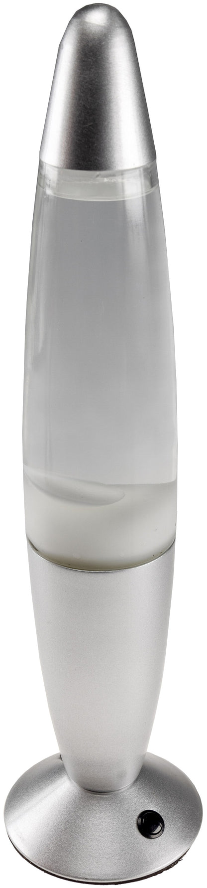 Lavalampe "CTL Funky LED" 34cm RGB Wasser & Wachs: Klar, Body: Silber