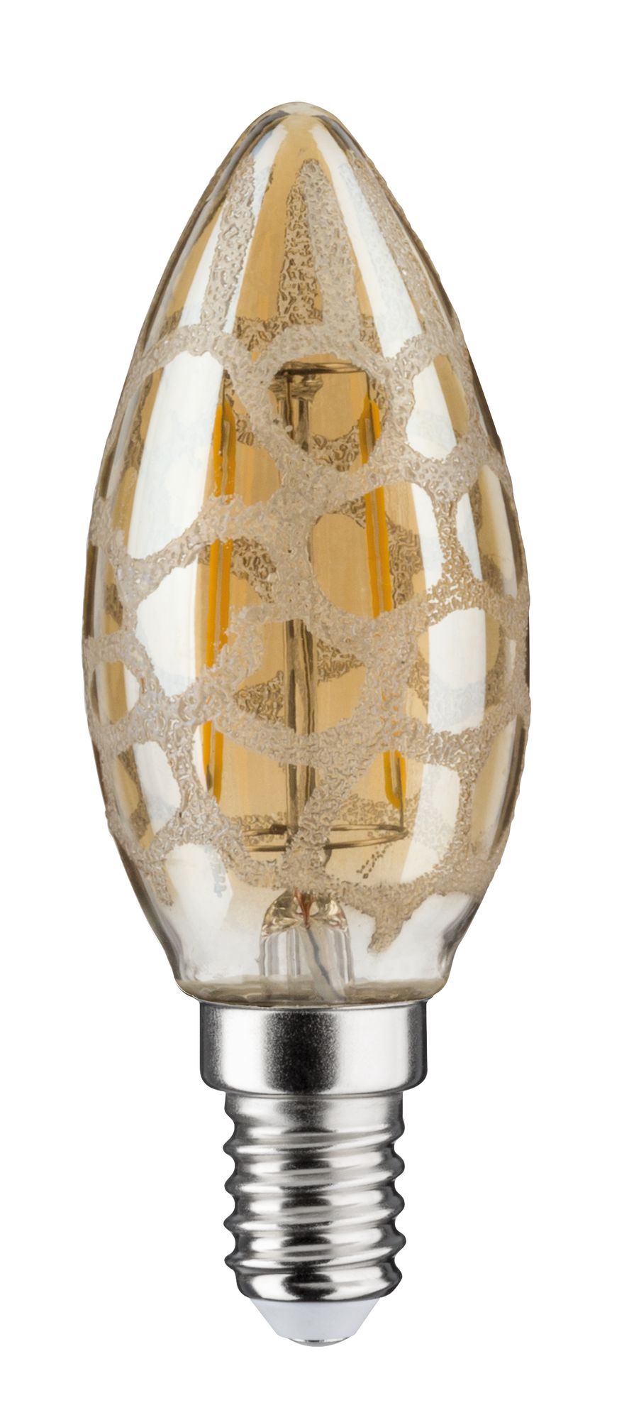 Paulmann LED Kerze 2,5W E14 230V Krokoeis Gold 2500K