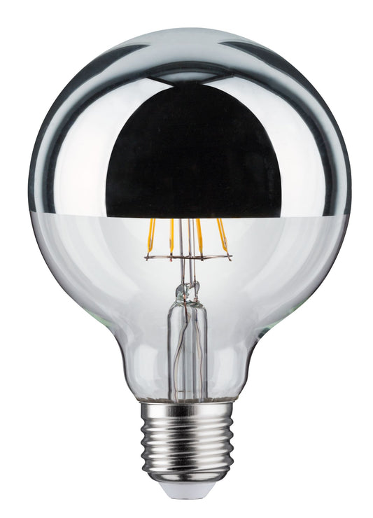 Paulmann LED Globe 95 5W E27 230V Kopfspiegel Silber 2700K