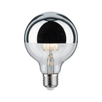 Paulmann LED Globe 95 6W E27 Kopfsp Silber 2700K dimmbar