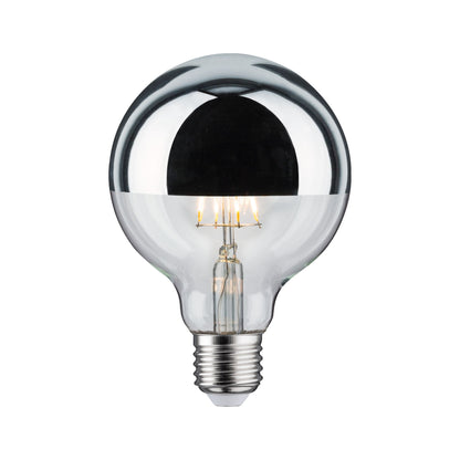 Paulmann LED Globe 95 6W E27 Kopfsp Silber 2700K dimmbar