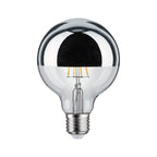 Paulmann LED Globe 95 6W E27 Kopfsp Silber 2700K dimmbar