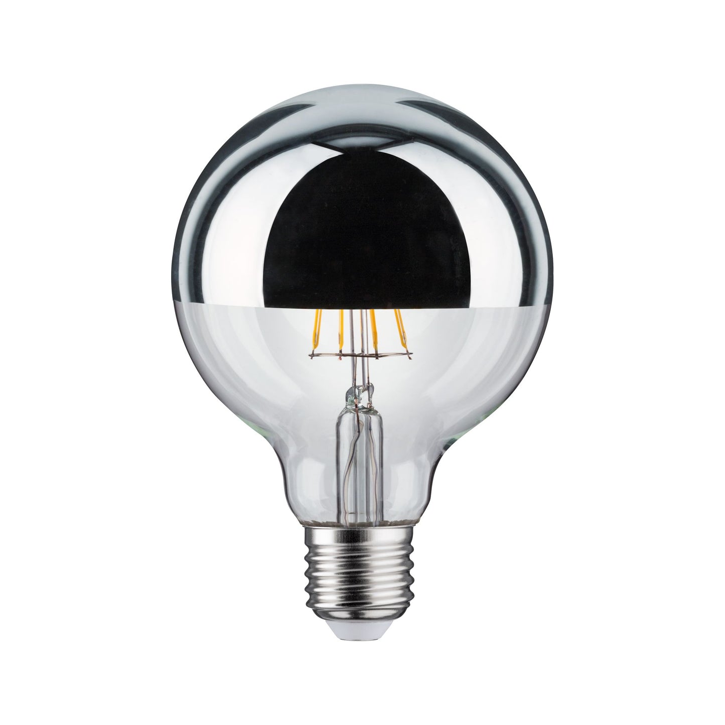 Paulmann LED Globe 95 6W E27 Kopfsp Silber 2700K dimmbar