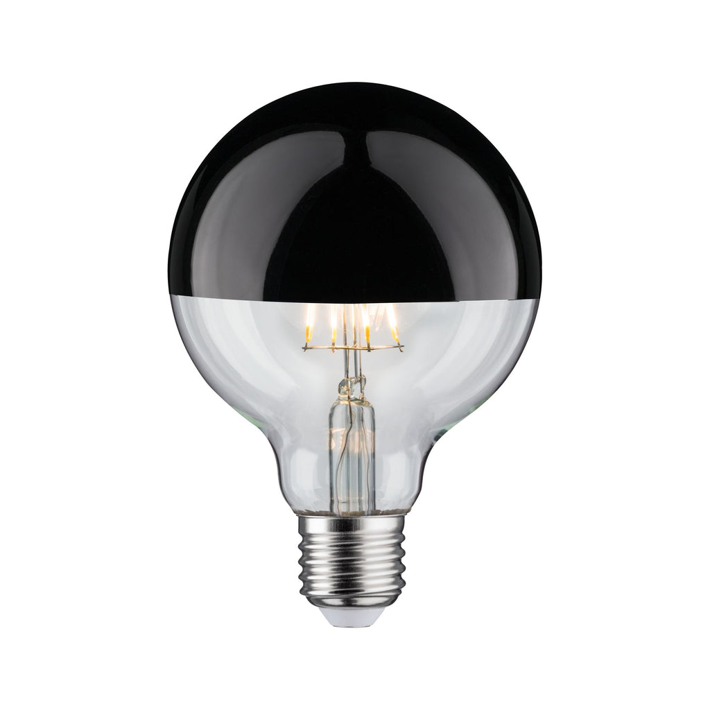 Paulmann LED Globe 95 5W E27 230V Kopfspiegel Schwarzchrom 2700K dimmbar