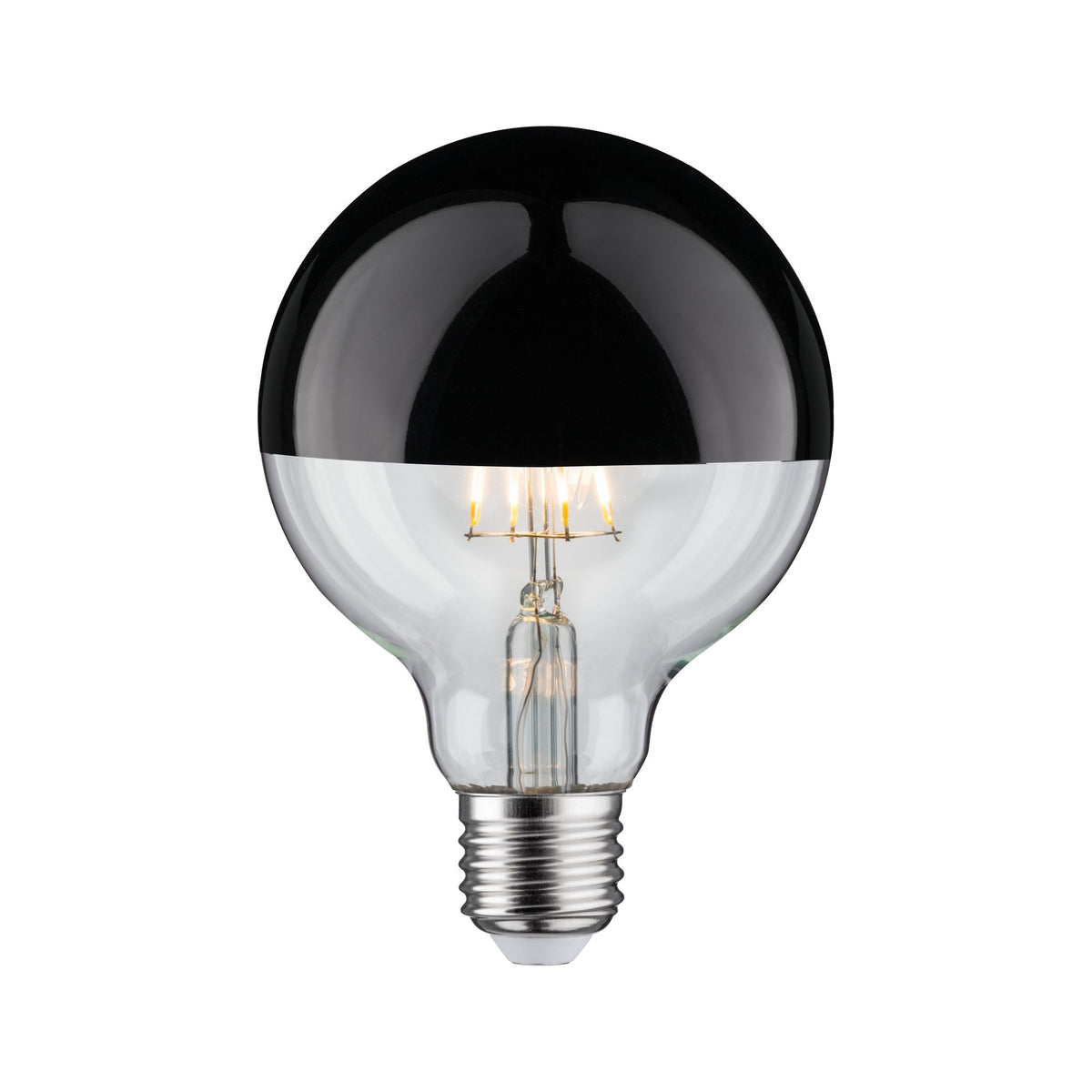 Paulmann LED Globe 95 5W E27 230V Kopfspiegel Schwarzchrom 2700K dimmbar
