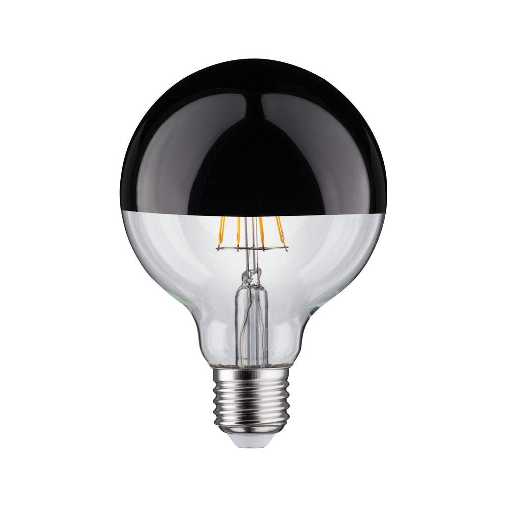 Paulmann LED Globe 95 5W E27 230V Kopfspiegel Schwarzchrom 2700K dimmbar