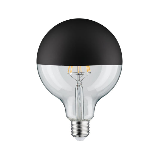 Paulmann LED Globe 125 5W E27 230V Kopfspiegel Schwarz matt 2700K dimmbar