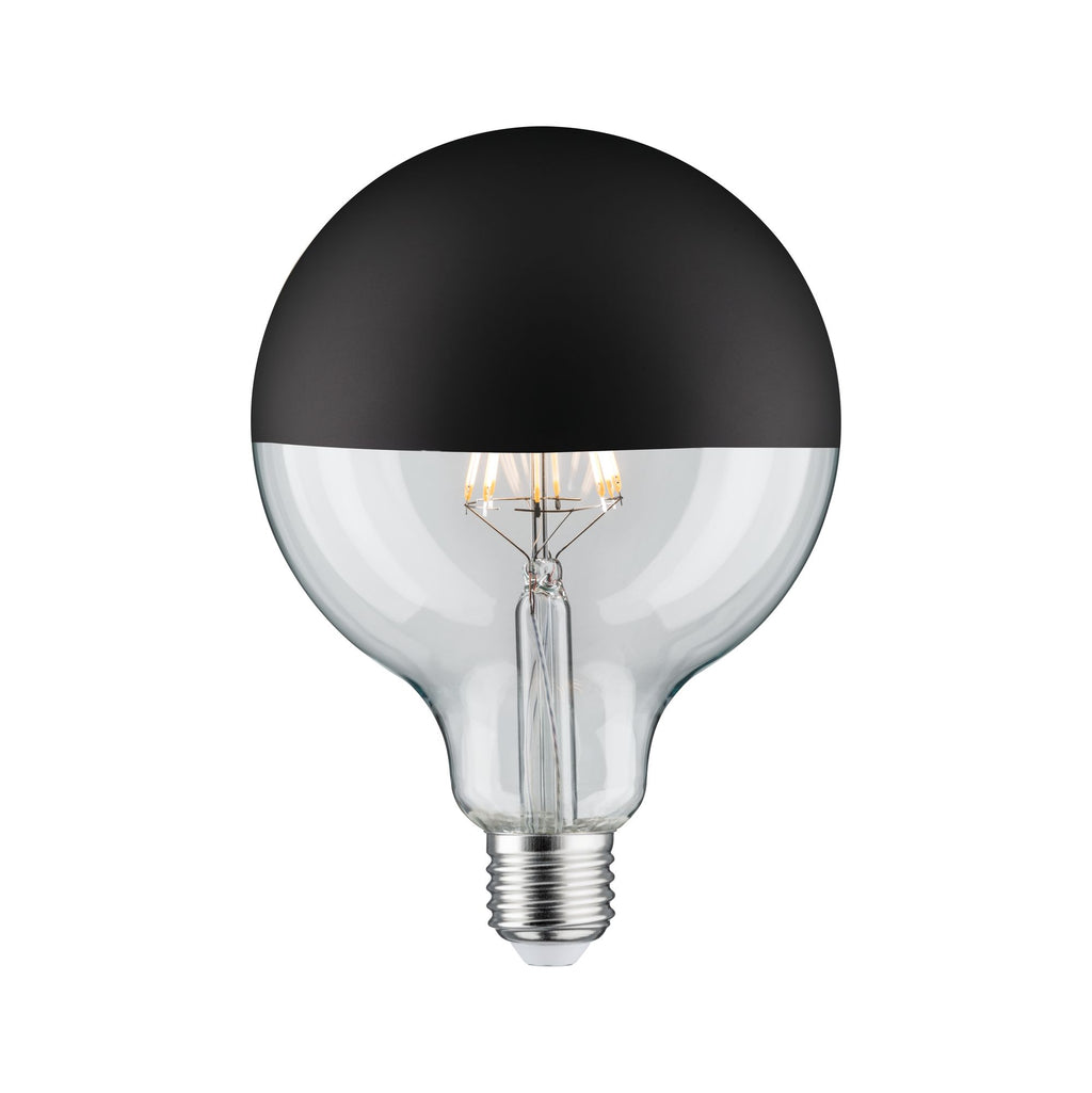 Paulmann LED Globe 125 5W E27 230V Kopfspiegel Schwarz matt 2700K dimmbar