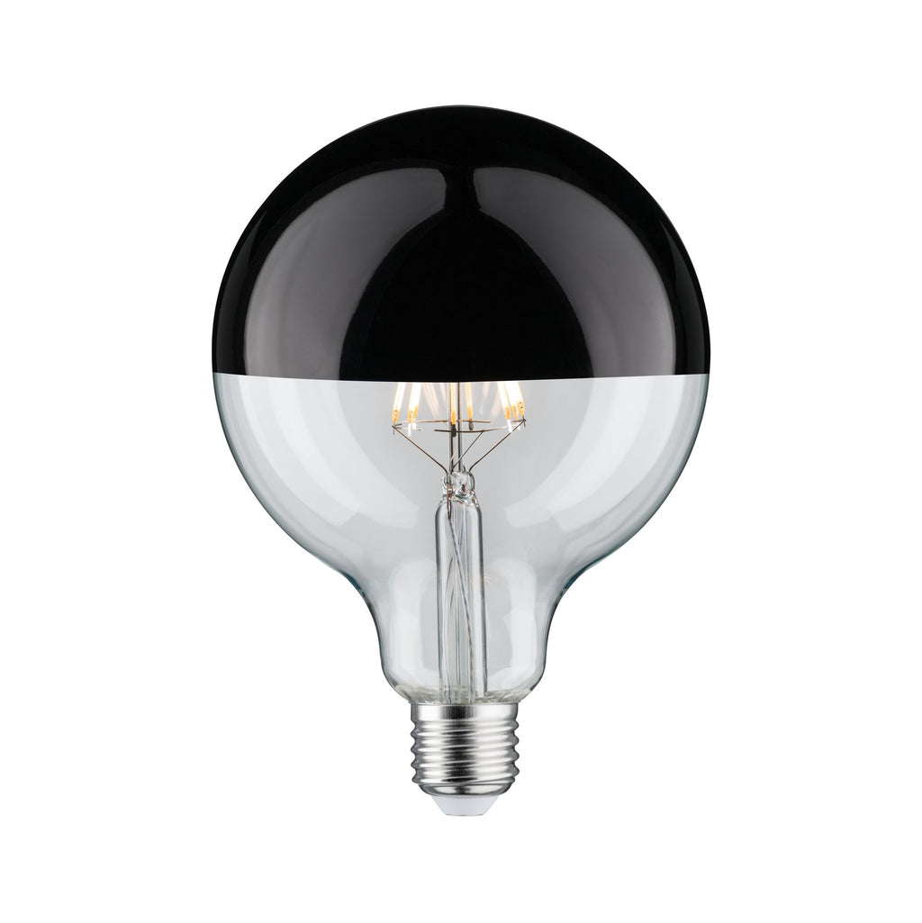 Paulmann LED Globe 125 5W E27 230V Kopfspiegel Schwarzchrom 2700K dimmbar