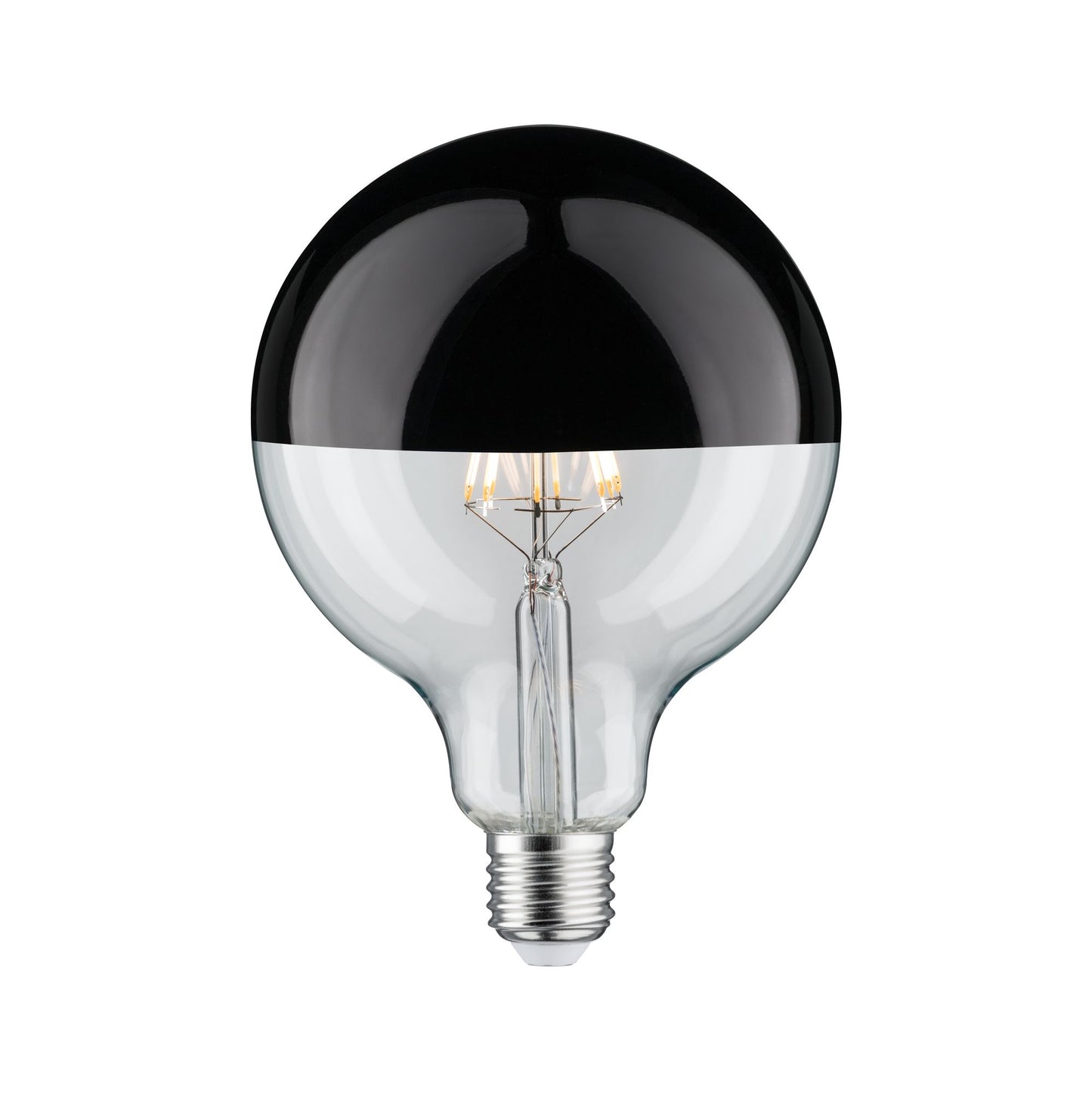 Paulmann LED Globe 125 5W E27 230V Kopfspiegel Schwarzchrom 2700K dimmbar