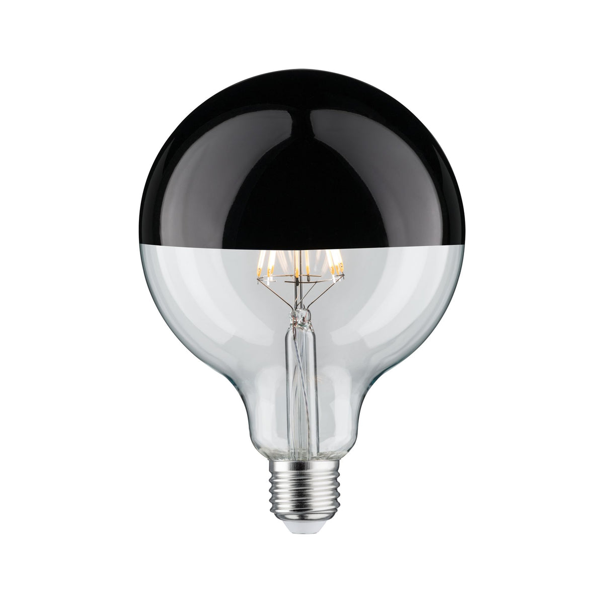 Paulmann LED Globe 125 5W E27 230V Kopfspiegel Schwarzchrom 2700K dimmbar